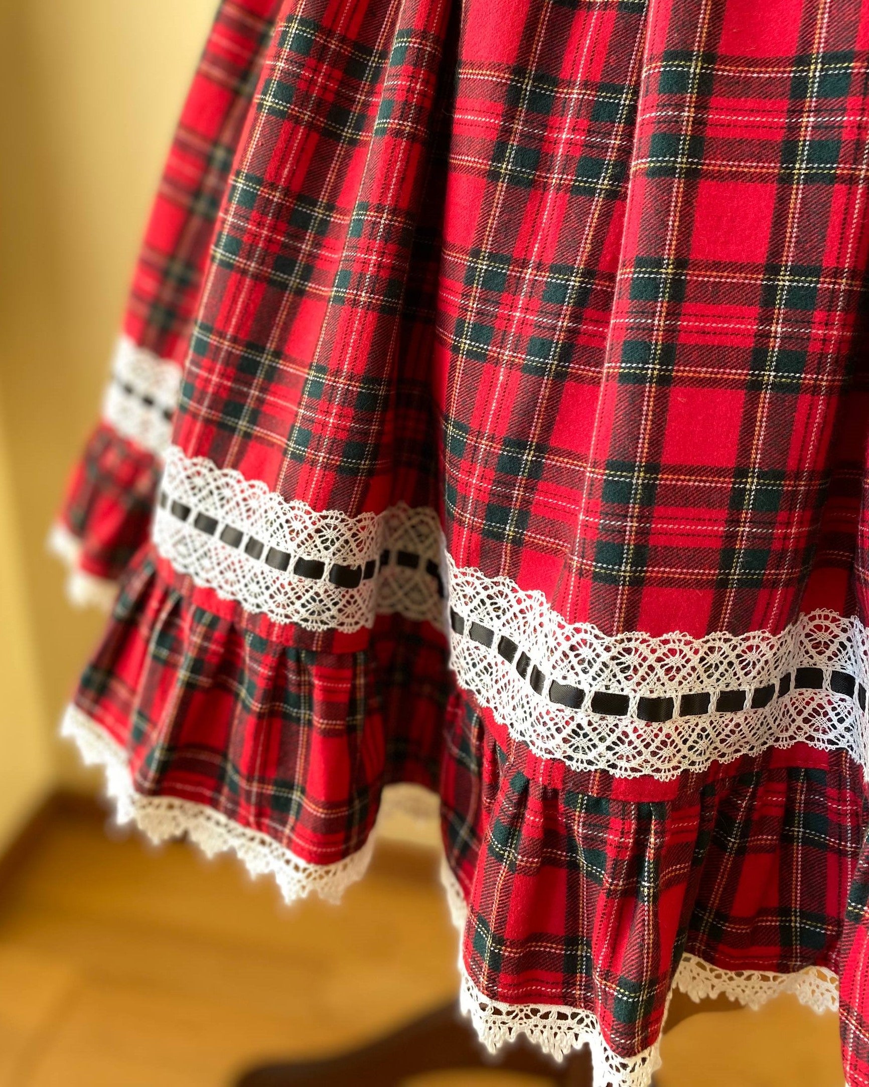 Tartan shirring JSK