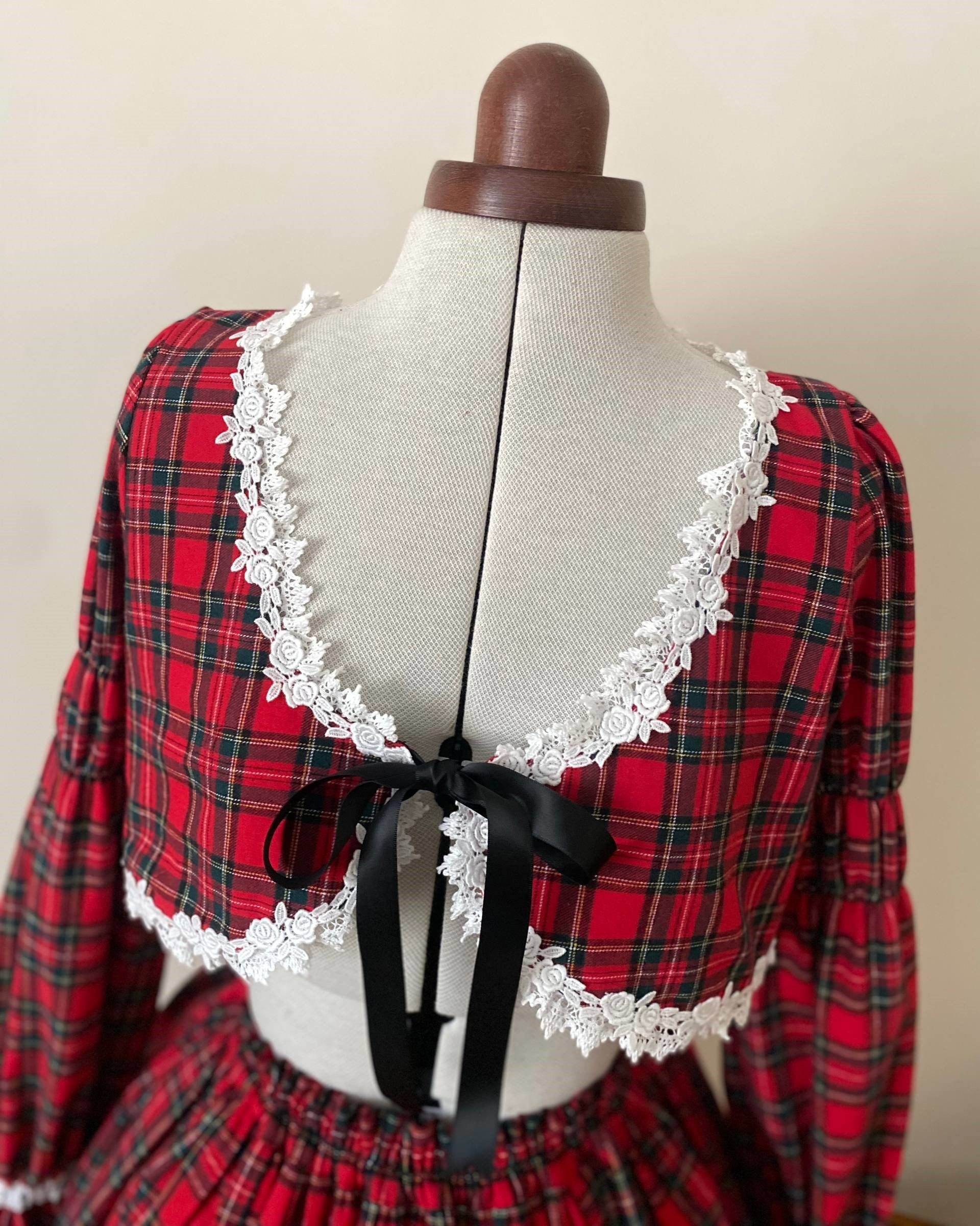 Tartan bolero & skirt sets