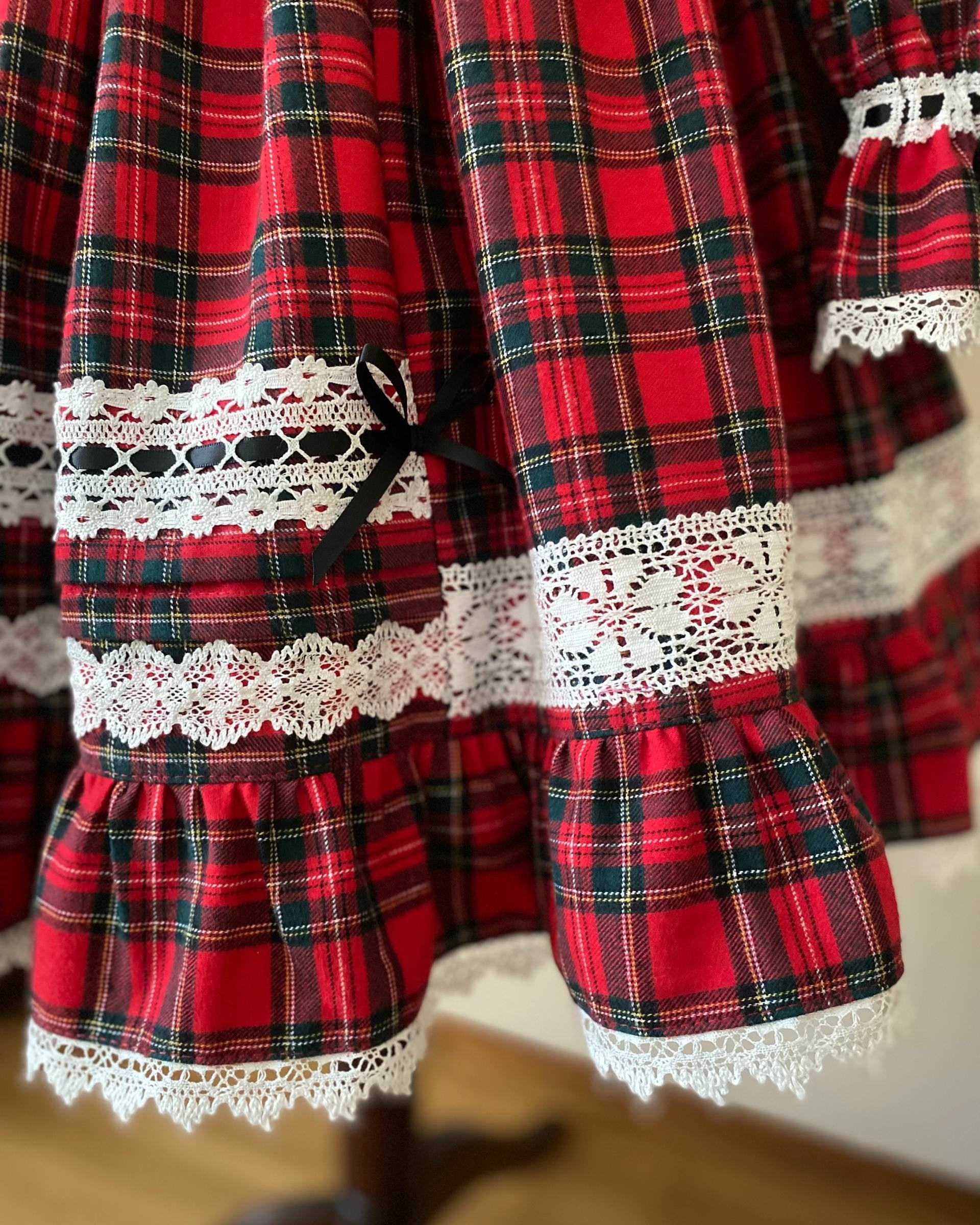 Tartan bolero & skirt sets