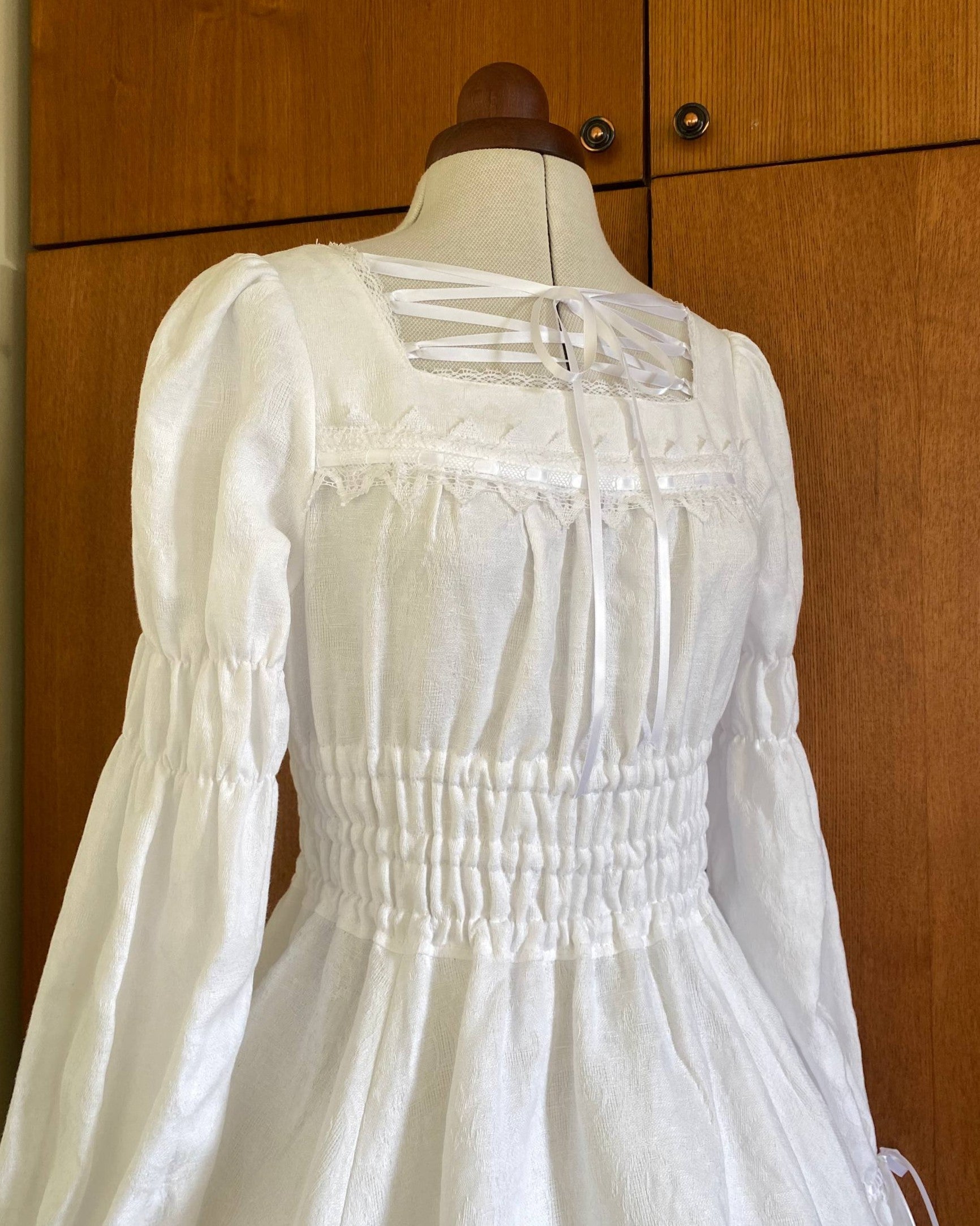 Linen jacquard OP