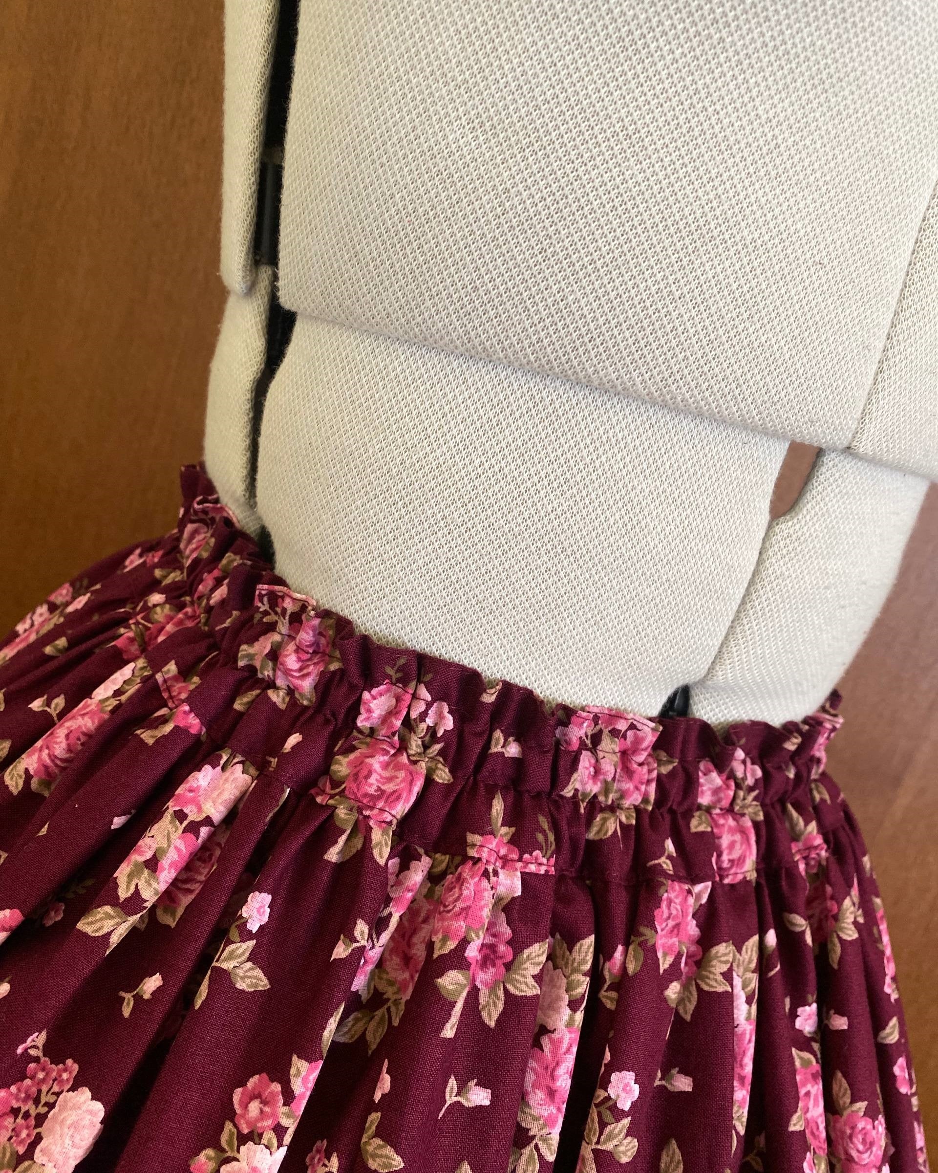 Bordeaux bouquet skirt