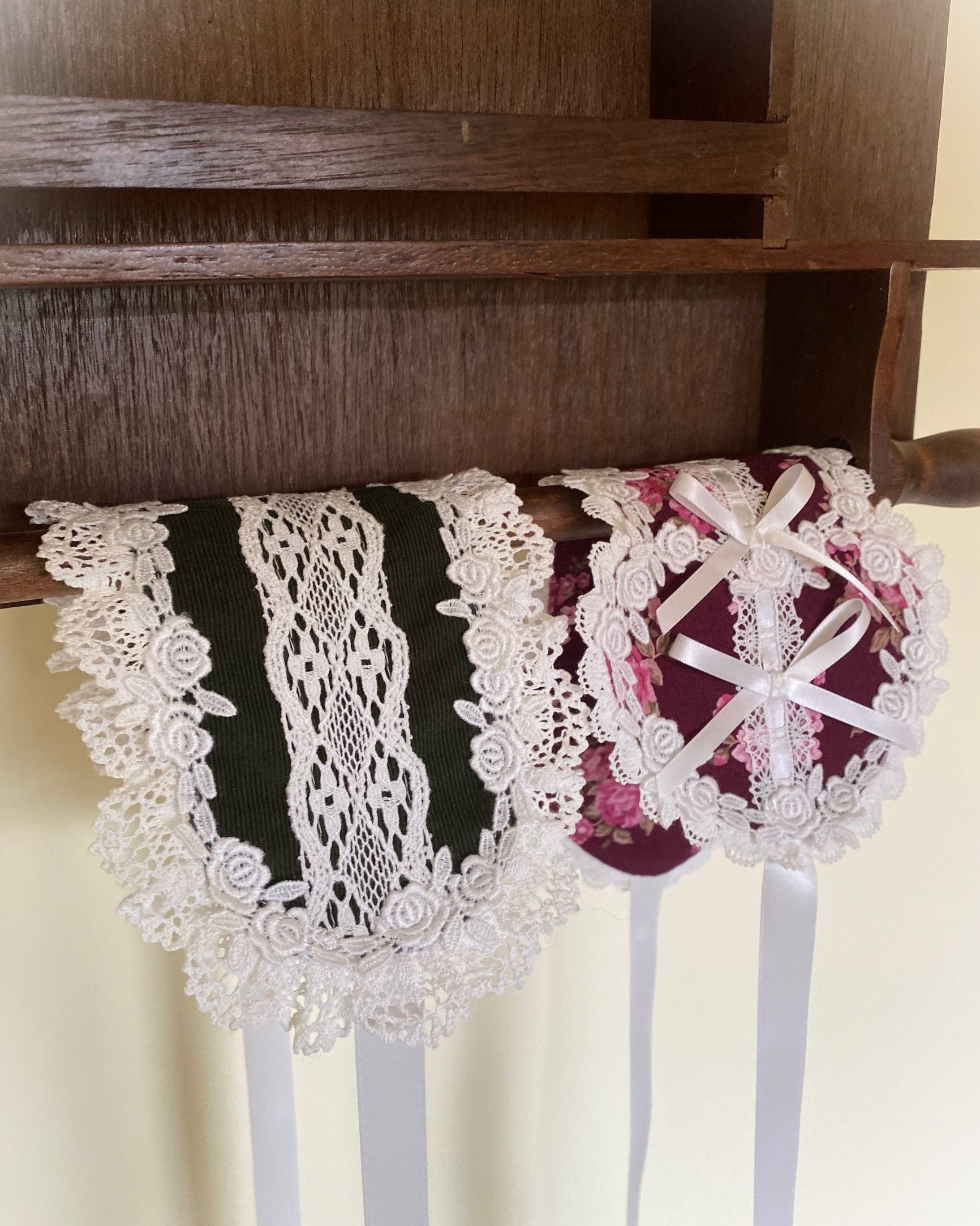 Floral & corduroy headdresses