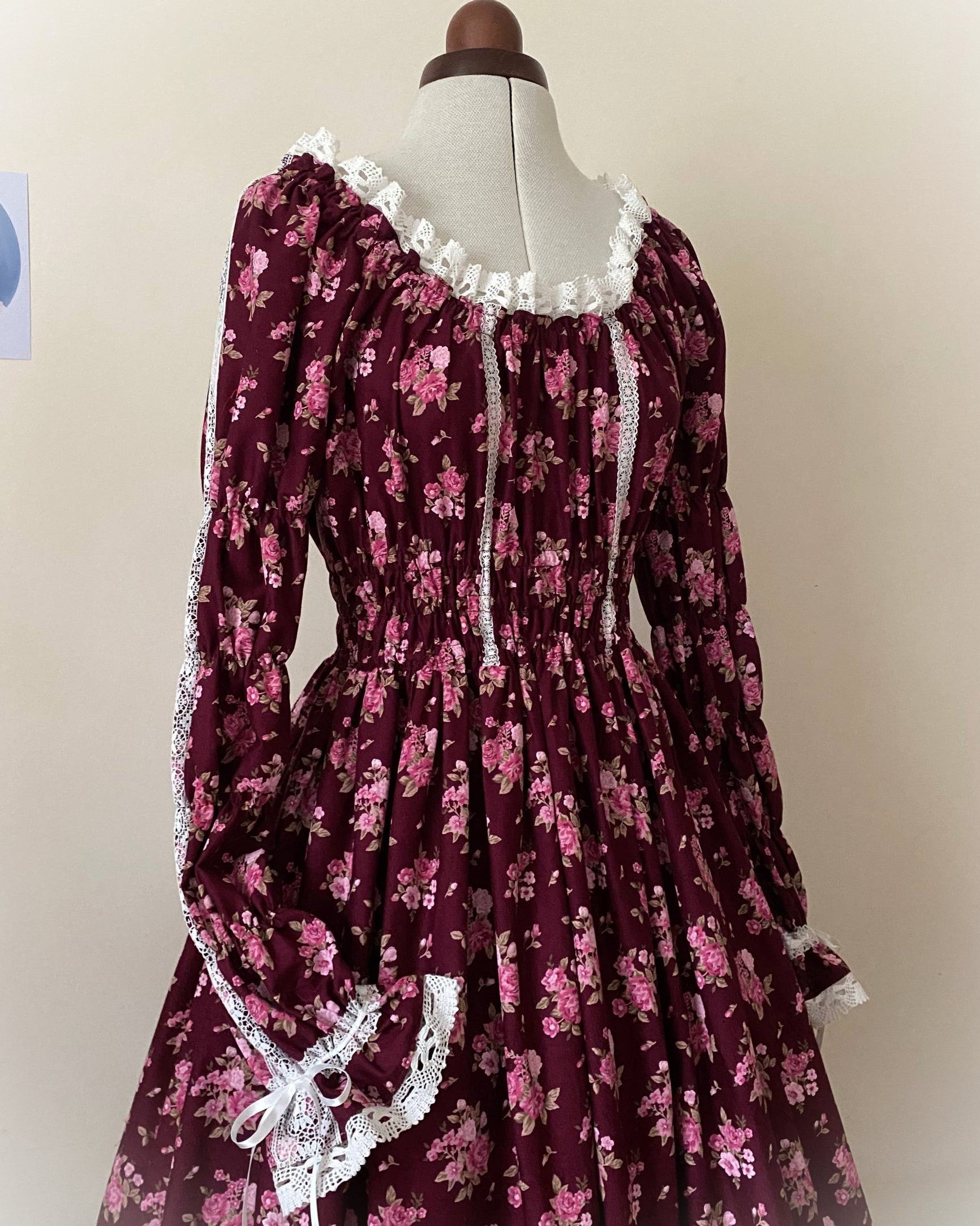 Long bouquet shirring OP