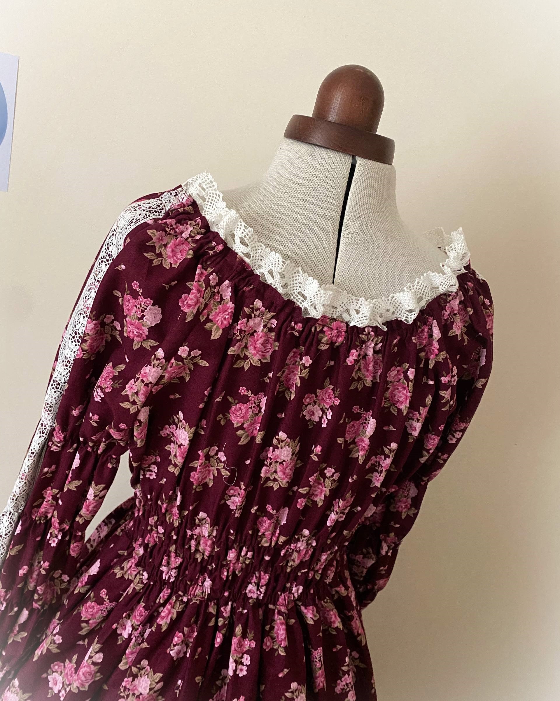 Long bouquet shirring OP