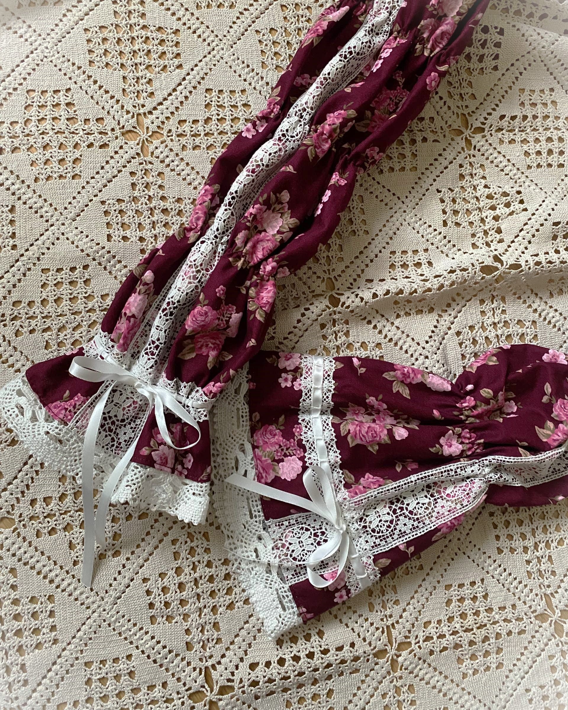 Long bouquet shirring OP