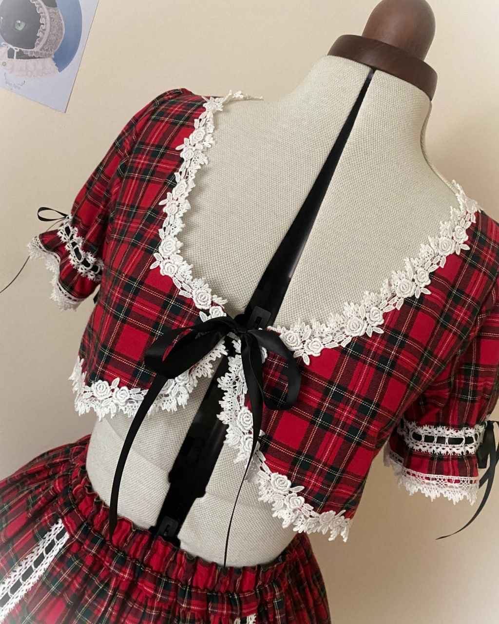Red Tartan Bolero & Skirt sets