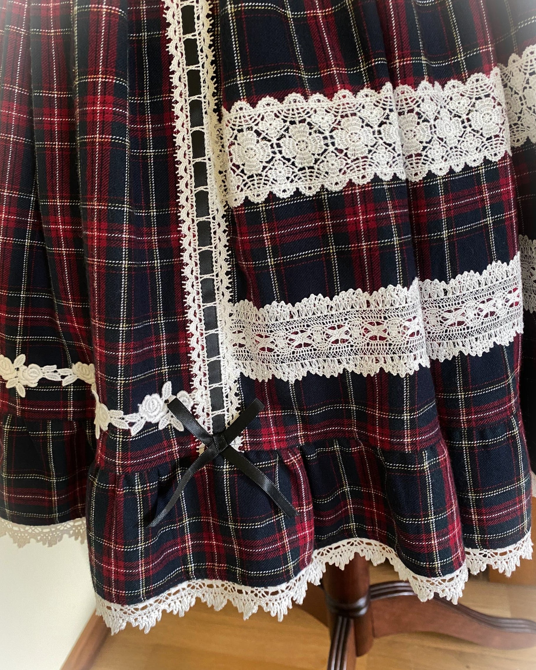 Blue Tartan Bolero & Skirt sets