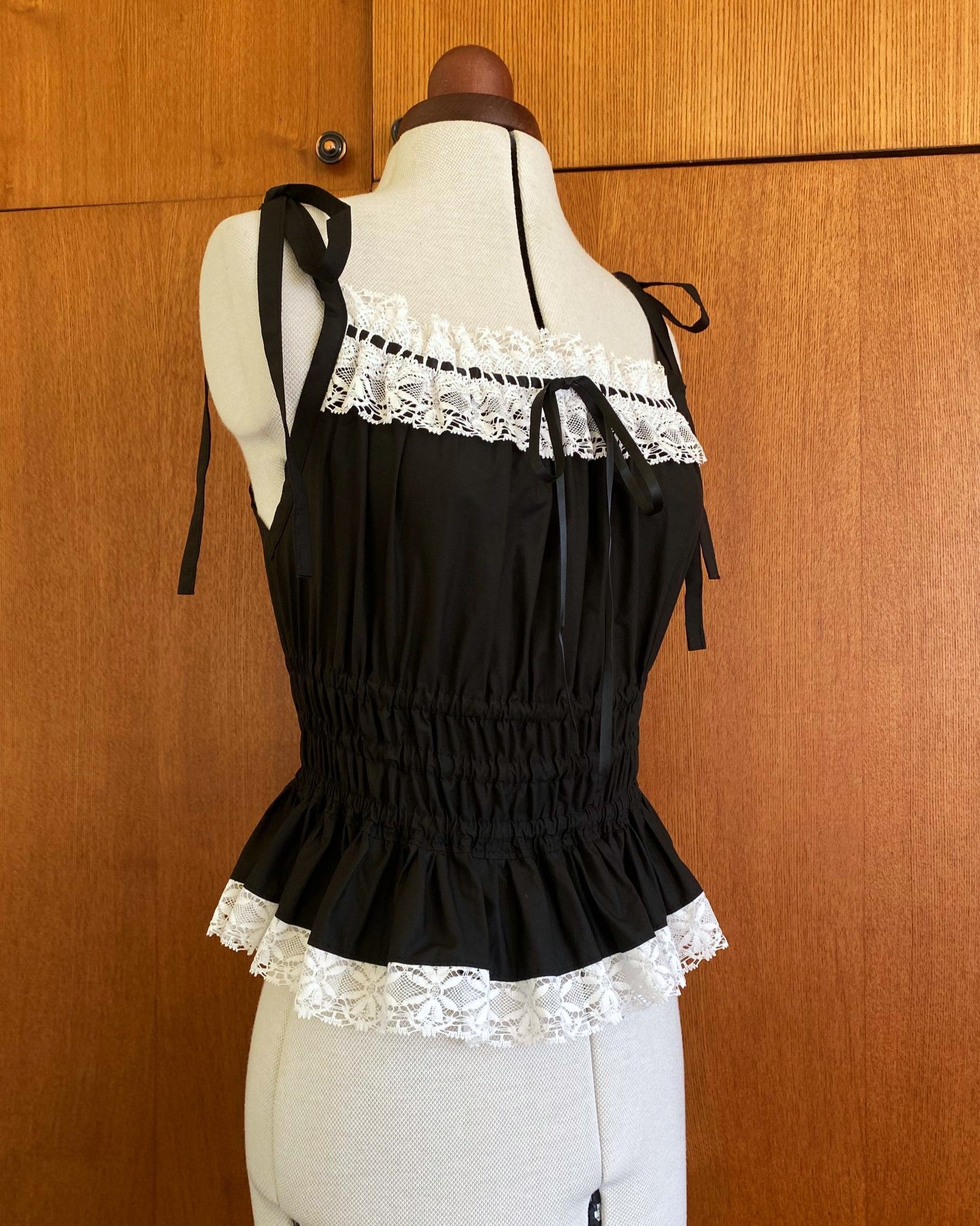 Cotton shirring camisoles