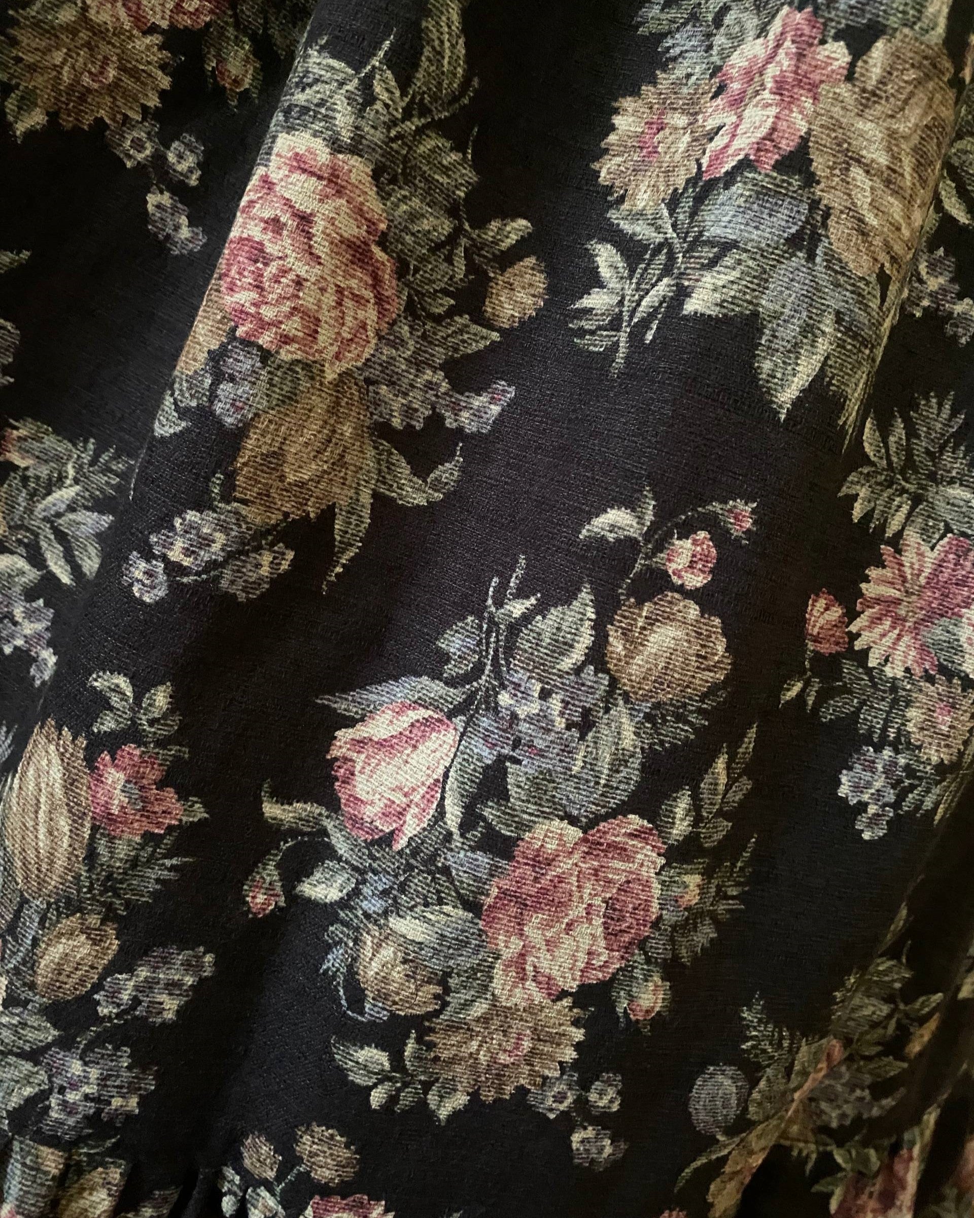 Gobelin print shirring OP + headdress